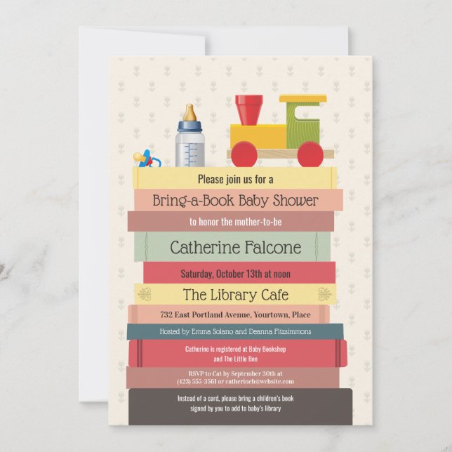 Bring a Book Baby Shower Invitation (Front)