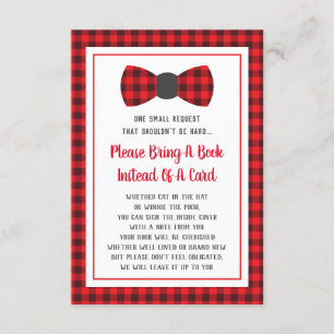 Bring A Book Card, Little Man, Baby Shower Enclosure Card
