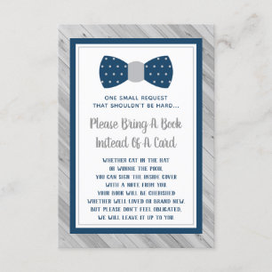 Bring A Book Card, Little Man, Baby Shower Enclosure Card