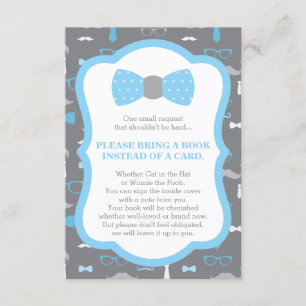 Bring A Book Card, Little Man, Baby Shower Enclosure Card