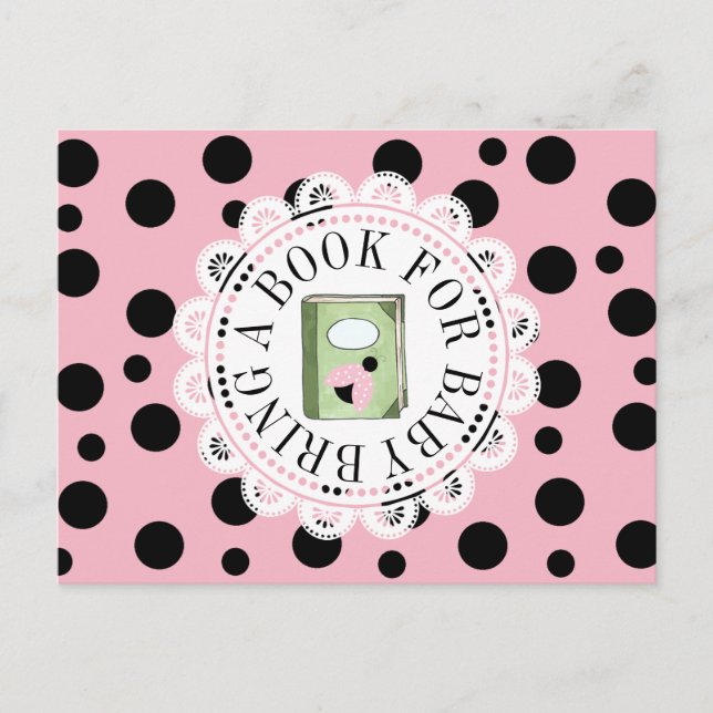 Bring a Book for Baby Baby Shower Card (Front)