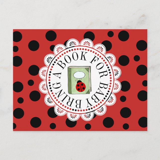 Bring a Book for Baby Baby Shower Card (Front)