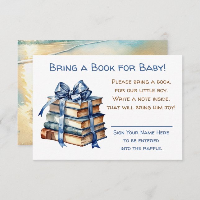 Bring a Book for Baby | Baby Shower  Enclosure Card (Front/Back)