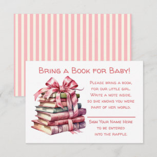 Bring a Book for Baby   Baby Shower  Enclosure Card