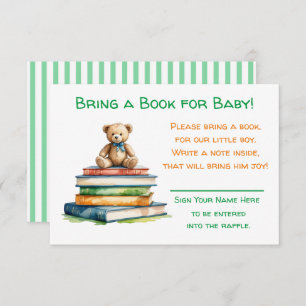 Bring a Book for Baby Baby Shower Enclosure Card