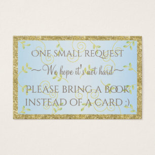 Bring-a-Book "Gld Birds/B" Insert Card/Personalise