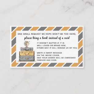 Bring a Book instead of Card Insert Yellow grey