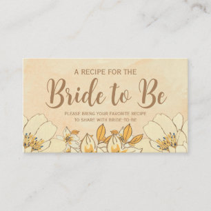Bring a Recipe for the bride to be Bridal Shower Enclosure Card