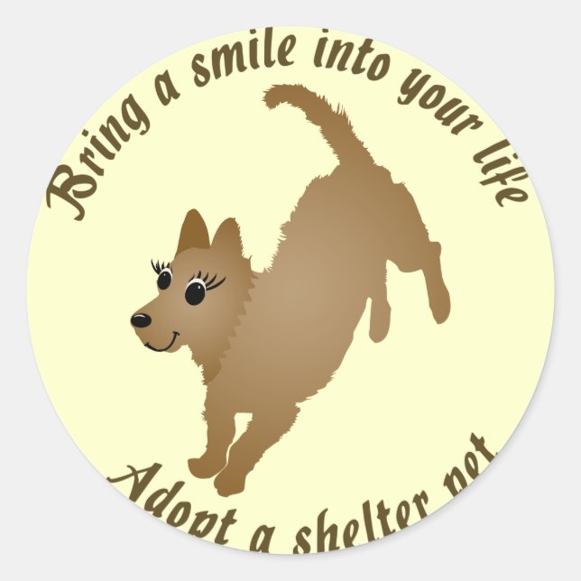 Bring a Smile Classic Round Sticker (Front)