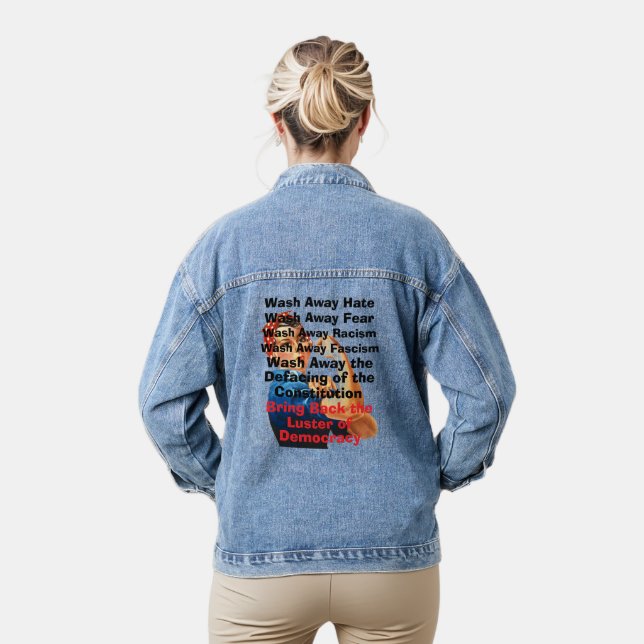 Bring Back Democracy Denim Jacket (Model)
