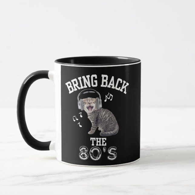 Bring Back the 80s Kitty Cat Mug (Left)