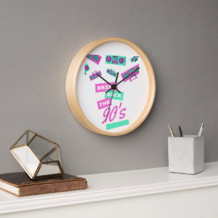 Bring Back The 90s Nostalgia Design Retro 90s Clock