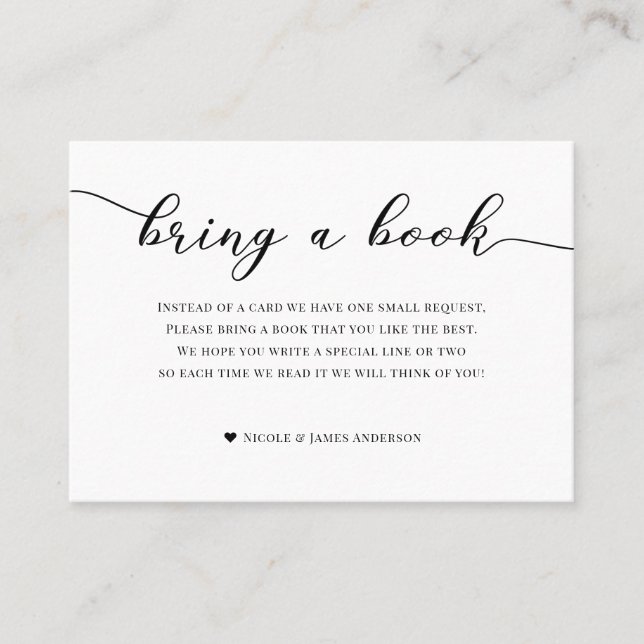 Bring Book Baby Shower Enclosure Red Buffalo Plaid Business Card (Front)