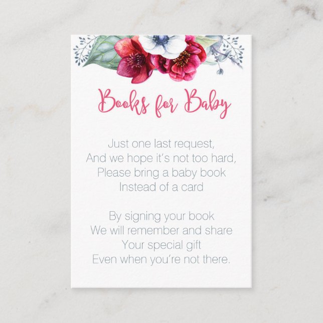 Bring Book for Baby Shower insert card (Front)