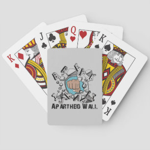 Bring Down Israeli Apartheid Wall Westbank Barrier Playing Cards