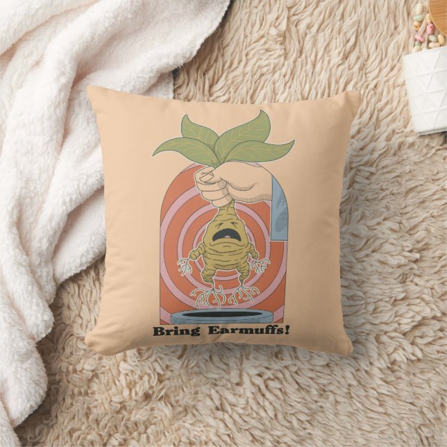 "Bring Earmuffs!" Screaming Mandrake Graphic Cushion (Blanket)
