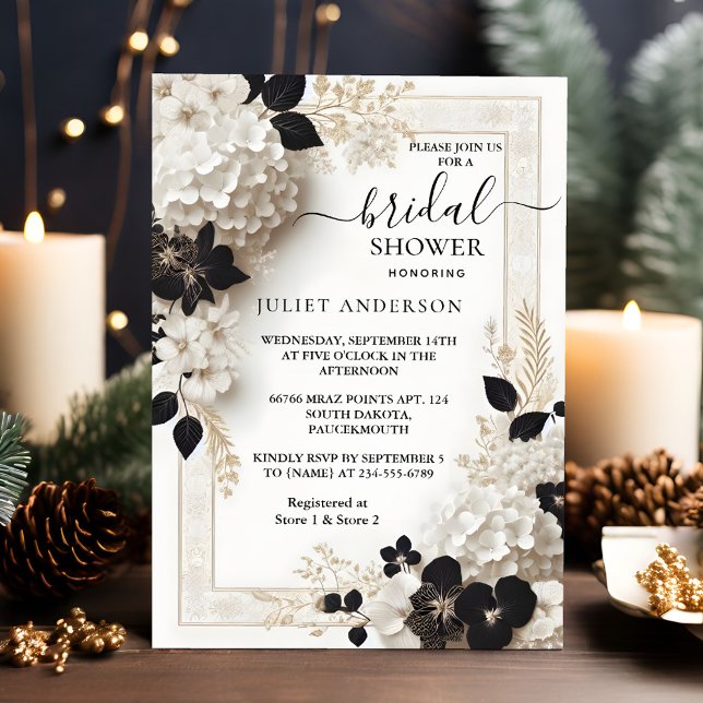 Bring Formal Simple Classic Blank Bridal Shower Invitation (Creator Uploaded)