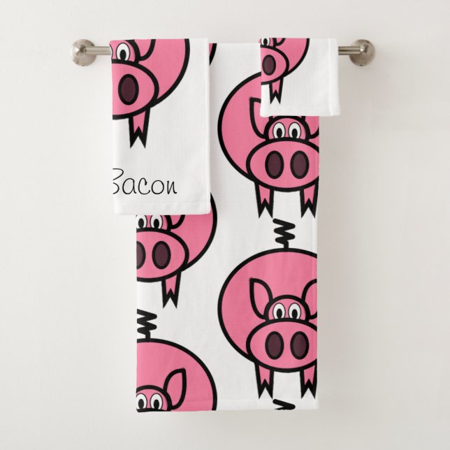Bring Home The Bacon Bath Towel Set (Insitu)
