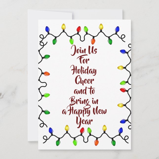 BRING IN THE ***NEW YEAR*** HOLIDAY INVITATION (Front)