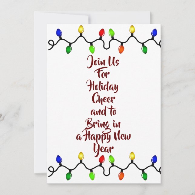BRING IN THE ***NEW YEAR*** HOLIDAY INVITATION (Front)