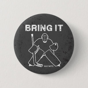 Bring It Hockey Goalie 6 Cm Round Badge