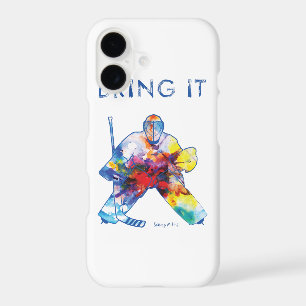 Bring It Hockey Goalie Watercolor