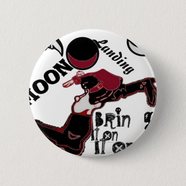 Bring It On – Playful Christmas & Space Mashup 6 Cm Round Badge (Front)