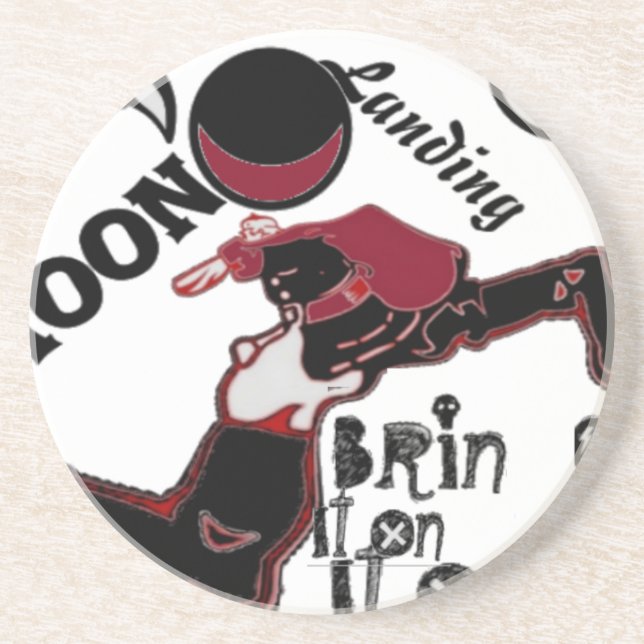 Bring It On – Playful Christmas & Space Mashup Coaster (Front)