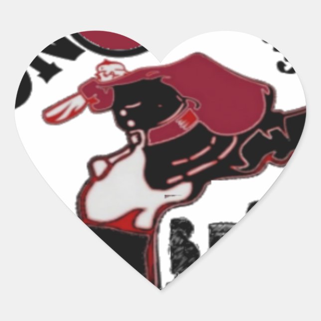 Bring It On – Playful Christmas & Space Mashup Heart Sticker (Front)