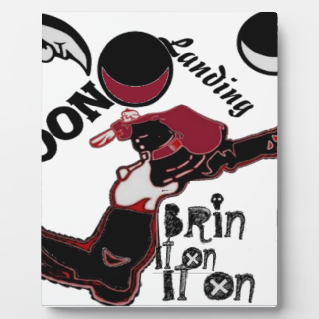 Bring It On – Playful Christmas & Space Mashup Plaque (Front)