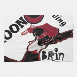 Bring It On – Playful Christmas & Space Mashup Tea Towel