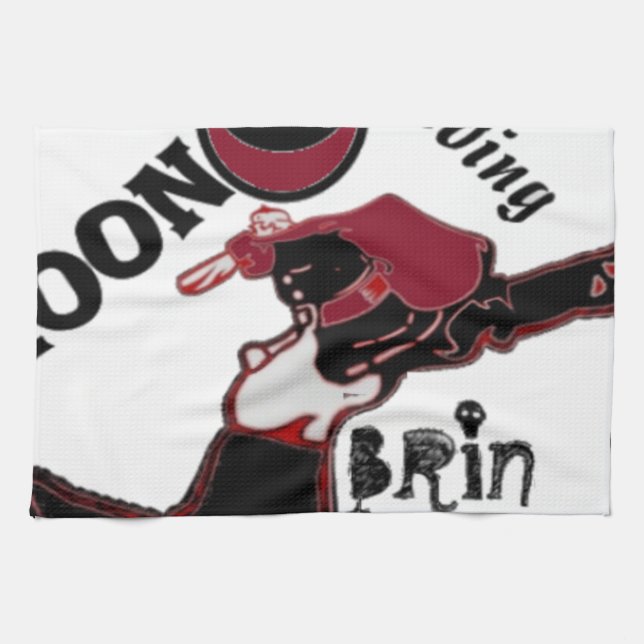 Bring It On – Playful Christmas & Space Mashup Tea Towel (Horizontal)