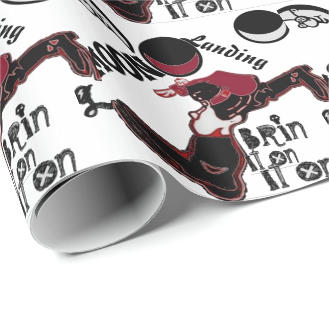 Bring It On – Playful Christmas & Space Mashup Wrapping Paper (Roll Corner)