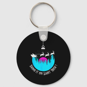 Bring It On Saint Nick Sleigh Excited Impatient Ch Key Ring