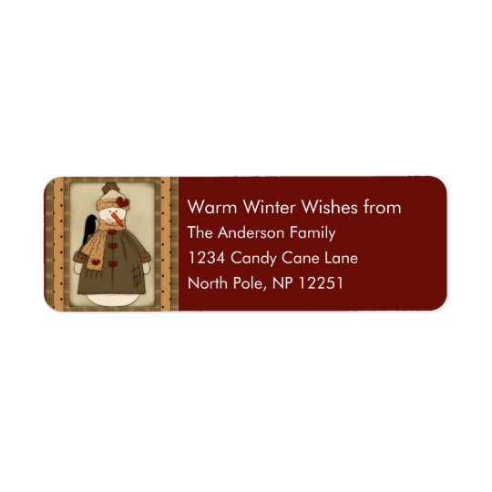 Bring it On Snowgirl Return Address Labels 2