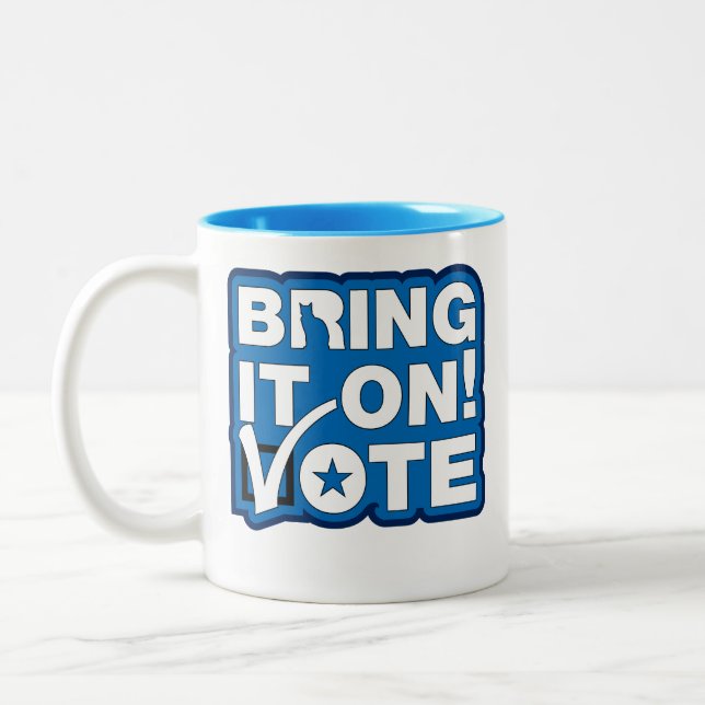 Bring it on! VOTE Two-Tone Coffee Mug (Left)