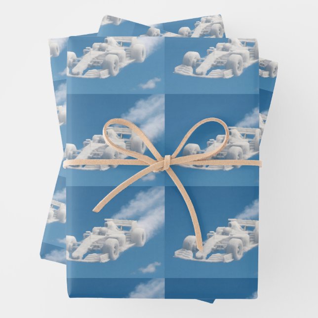 Bring me Cloud racer surreal F1 sky art map gift w Wrapping Paper Sheet (In situ)
