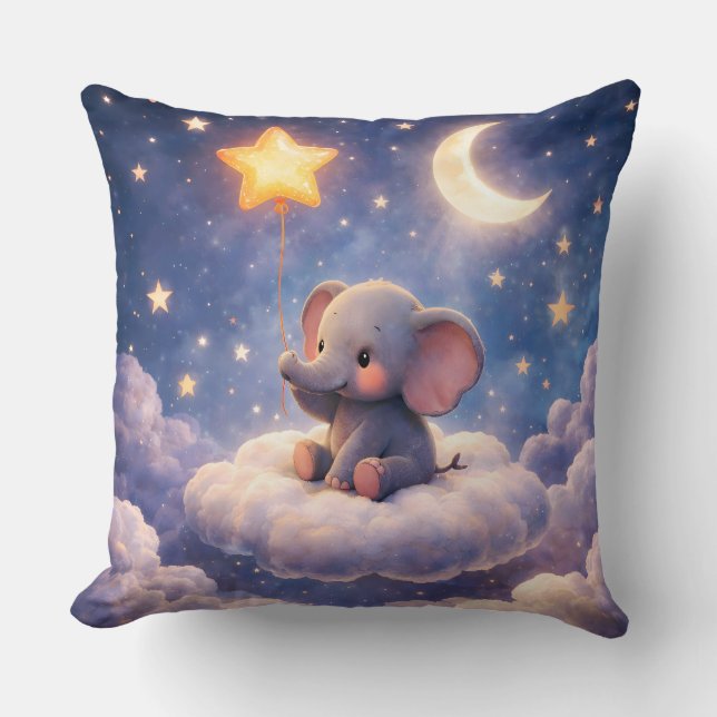 Bring me elephant large square throat cushion (Front)
