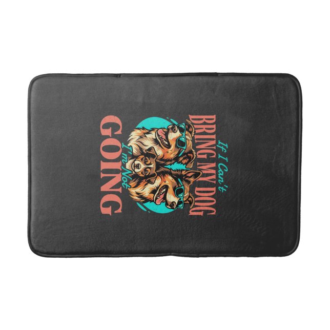 Bring My Dog Retro Dog Lover Bath Mat (Front)