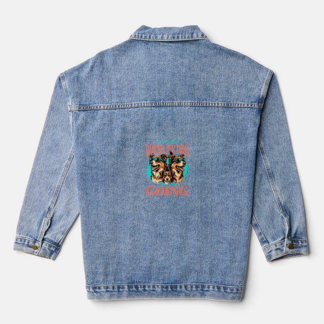 Bring My Dog Retro Dog Lover Denim Jacket (Back)