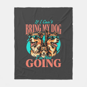 Bring My Dog Retro Dog Lover Fleece Blanket