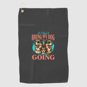 Bring My Dog Retro Dog Lover Golf Towel