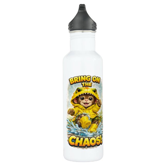 Bring on the Chaos Cute Dino Water Bottle (Right)