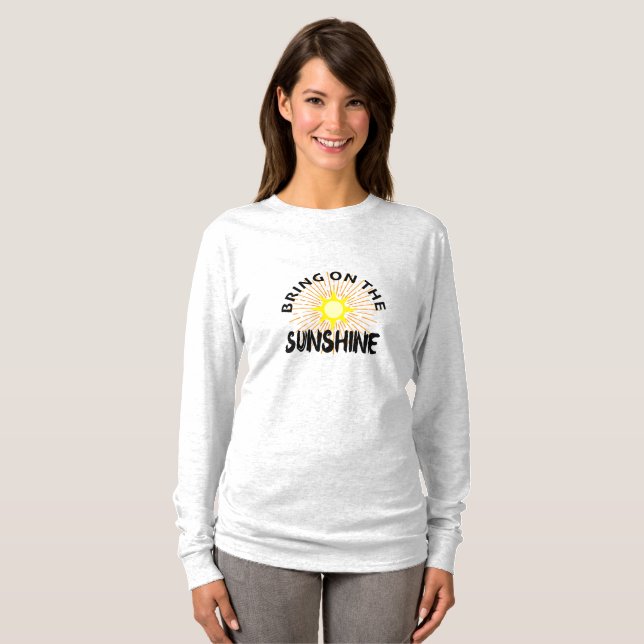 Bring On The Sunshine Design - Basic Long Sleeve T T-Shirt (Front Full)