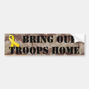 BRING OUR TROOPS HOME BUMPER STICKER