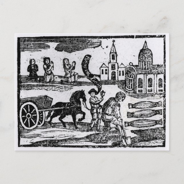 Bring Out Your Dead, The Great Plague of 1665 Postcard (Front)