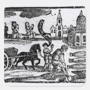 Bring Out Your Dead, The Great Plague of 1665 Square Sticker