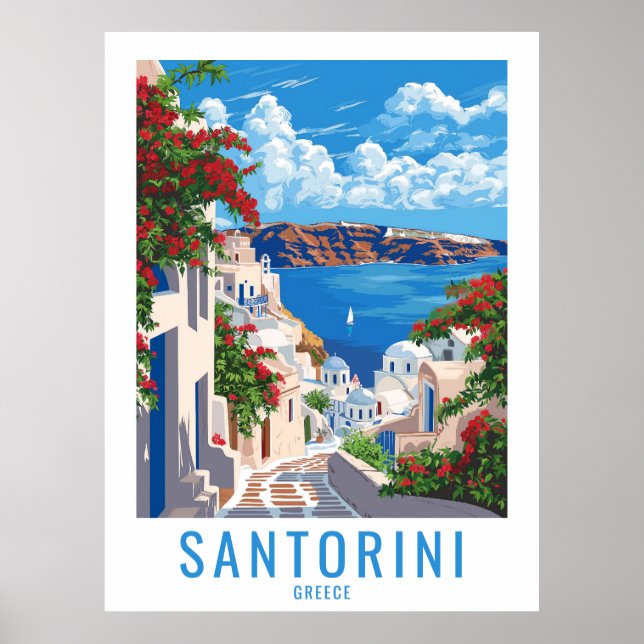Bring Santorini Home: Santorini Greece Poster (Front)