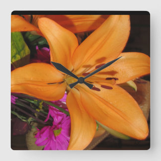 Bring the beauty of nature indoors square wall clock