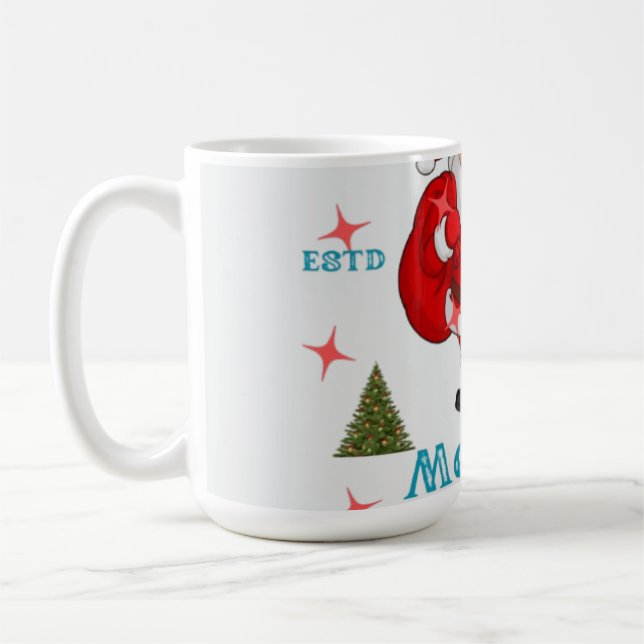 Bring the holiday cheer to life with Santa design  Coffee Mug (Left)